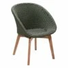 Cane-Line Peacock Gartensessel Teak/Rope Dark Green/Natur -Garten Und Außenbereich cane line peacock gartensessel teak aluminium rope 1465027 1