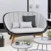 Cane-Line Peacock Gartensofa Teak/Rope Dark Grey/Light Grey -Garten Und Außenbereich cane line peacock gartensofa teak rope 1480152 1