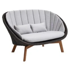 Cane-Line Peacock Gartensofa Teak/Rope Dark Grey/Light Grey -Garten Und Außenbereich cane line peacock gartensofa teak rope 1480152 2