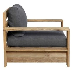 OUTLIV. Castello Loungeset 4-tlg. Recycelt Teak/Sunproof Natur/Dunkelgrau -Garten Und Außenbereich castello loungeset 4 tlg teak olefin 1392284 8