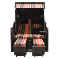 DeVries Pure Cliff XL Strandkorb Geflecht/Pinienholz Grau Gebürstet -Garten Und Außenbereich devries pure cliff xl sun aluminium pinienholz grau geburstet 1269546 2