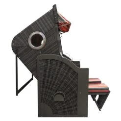 DeVries Pure Cliff XL Strandkorb Geflecht/Pinienholz Grau Gebürstet -Garten Und Außenbereich devries pure cliff xl sun aluminium pinienholz grau geburstet 1269546 3