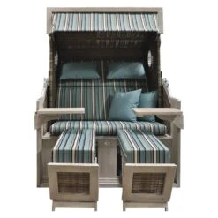 DeVries Pure Seaside L Strandkorb Geflecht/Pinienholz 444 Ice Flower 8 DeVries Pure Seaside L Strandkorb Geflecht/Pinienholz 444 Ice Flower -Garten Und Außenbereich devries pure seaside xl aluminium pinienholz 444 ice flower 1269689 2