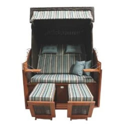 DeVries Pure Classic XL Strandkorb Pinie/Geflecht Des.444 Antique Brown -Garten Und Außenbereich devries purer classic xl strandkorb pinie geflecht des 444 antique brown 1245643 2