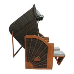 DeVries Pure Classic XL Strandkorb Pinie/Geflecht Des.444 Antique Brown -Garten Und Außenbereich devries purer classic xl strandkorb pinie geflecht des 444 antique brown 1245643 3