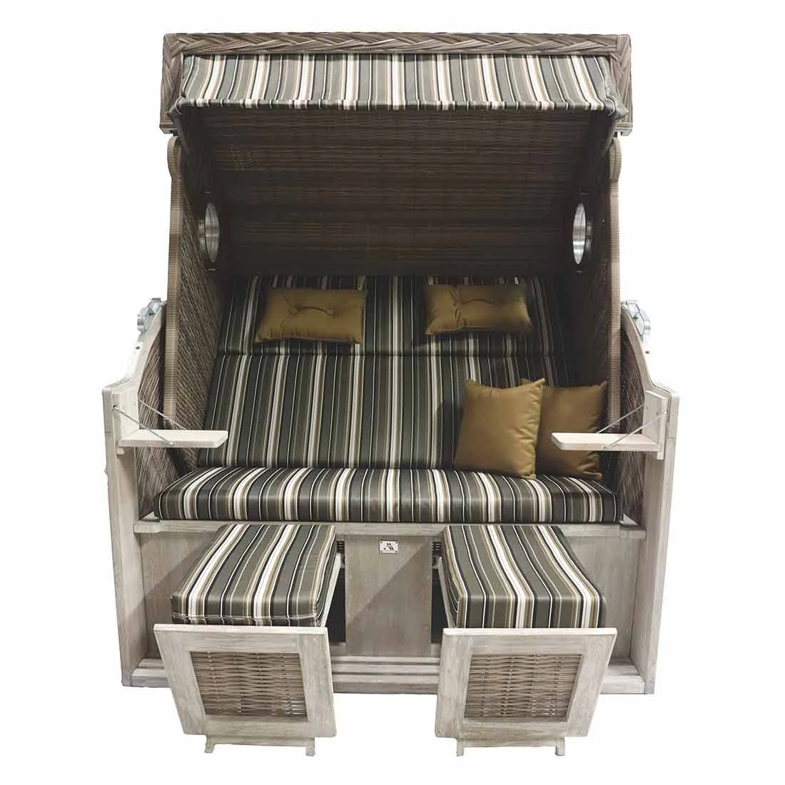 DeVries Pure Cliff XXL Strandkorb Pinie/Geflecht Des.440 White Kubu 5 DeVries Pure Cliff XXL Strandkorb Pinie/Geflecht Des.440 White Kubu – Bild 3