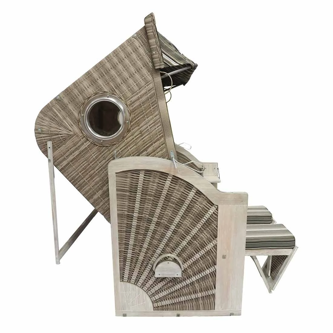 DeVries Pure Cliff XXL Strandkorb Pinie/Geflecht Des.440 White Kubu 6 DeVries Pure Cliff XXL Strandkorb Pinie/Geflecht Des.440 White Kubu – Bild 4