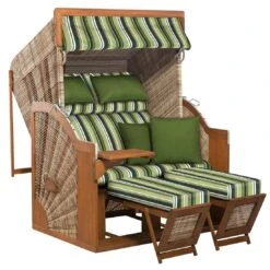 DeVries Pure Comfort XL Strandkorb Pinie/Geflecht Des.454 Seashell -Garten Und Außenbereich devries purer comfort xl strandkorb pinie geflecht des 454 seashell 1245753 1
