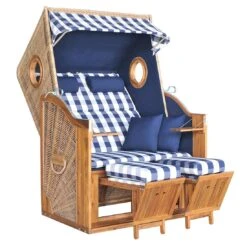 DeVries Trend 45 Strandkorb Akazie/Geflecht Des.743 Walnuss -Garten Und Außenbereich devries trend 45 strandkorb akazie geflecht des 743 walnuss 1245984 2