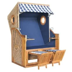 DeVries Trend 45 Strandkorb Akazie/Geflecht Des.743 Walnuss -Garten Und Außenbereich devries trend 45 strandkorb akazie geflecht des 743 walnuss 1245984 5