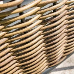 Garden Impressions Bali Dininglounge 4-tlg. Aluminium/Rattan Carbon Black/Mystic Grey -Garten Und Außenbereich garden impressions bali loungeset 4 tlg aluminium rattan 1436141 8