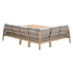 Garden Impressions Decala Dininglounge 5-tlg. Aluminium/Rope/Textilene Teaklook/Taupe -Garten Und Außenbereich garden impressions decala loungeset 5 tlg aluminium rattan textilene 1436108 4