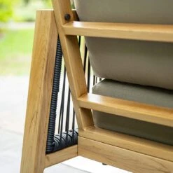 Garden Impressions Decala Dininglounge 5-tlg. Aluminium/Rope/Textilene Teaklook/Taupe -Garten Und Außenbereich garden impressions decala loungeset 5 tlg aluminium rattan textilene 1436108 8