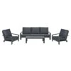 Garden Impressions Lincoln Loungeset 4-tlg. Aluminium/Polster Carbon Black