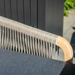 Garden Impressions Santos Dininglounge 5-tlg. Akazie/Kunstfaser Akazie White Wash/Anthrazit -Garten Und Außenbereich garden impressions santos dininglounge 5 tlg links akazie polster 1436152 8