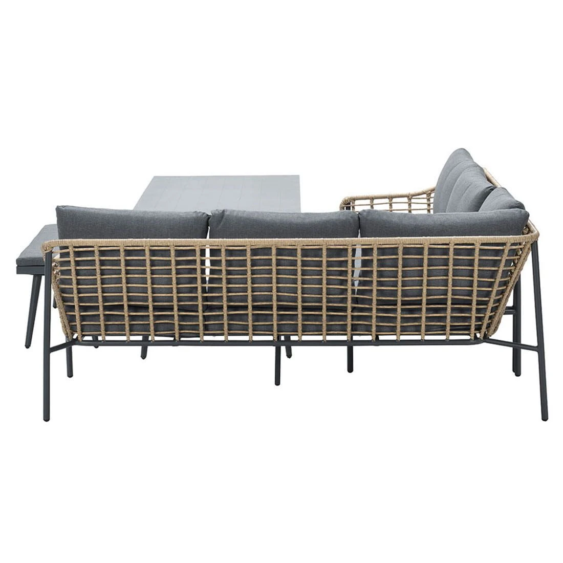 Garden Impressions Semarang Dininglounge Aluminium/Rope Carbon Black/Mystic Grey 6 Garden Impressions Semarang Dininglounge Aluminium/Rope Carbon Black/Mystic Grey – Bild 4