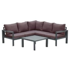 Garden Impressions Zion Ecklounge Aluminium/Polster + Tisch 75x75 Cm Carbon Black/Copper -Garten Und Außenbereich garden impressions zion loungeecke aluminium polster 1349780 2