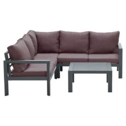 Garden Impressions Zion Ecklounge Aluminium/Polster + Tisch 75x75 Cm Carbon Black/Copper -Garten Und Außenbereich garden impressions zion loungeecke aluminium polster 1349780 3