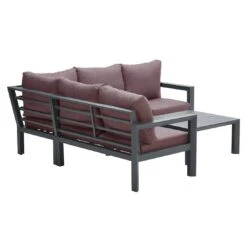 Garden Impressions Zion Ecklounge Aluminium/Polster + Tisch 75x75 Cm Carbon Black/Copper -Garten Und Außenbereich garden impressions zion loungeecke aluminium polster 1349780 4