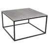 GRADEL Frame Marko 2 Loungetisch 65x65cm Eisen/Keramik Schwarz/Betongrau