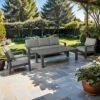 Hartman Aurora Loungeset 4-tlg. Aluminium/Polster Anthrazit/Grau -Garten Und Außenbereich hartman aurora sofagruppe 4 tlg aluminium polster 1413239 1