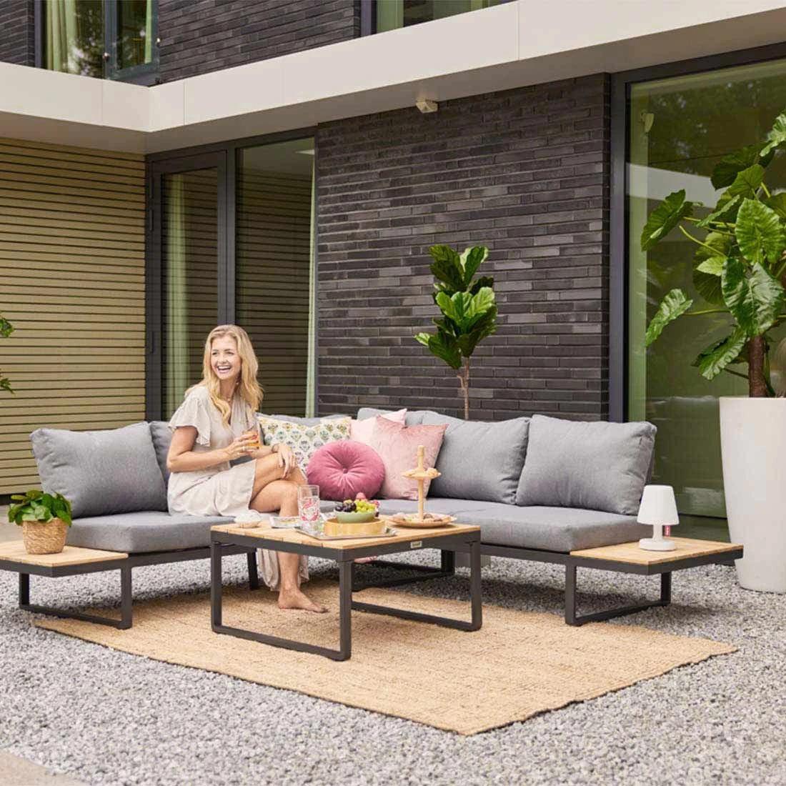 Hartman Madeira Ecklounge Aluminium/Polyester Xerix/Anthrazit 4 Hartman Madeira Ecklounge Aluminium/Polyester Xerix/Anthrazit – Bild 2