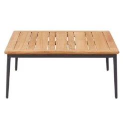 Interliving 7005 Loungetisch 89x89cm Aluminium/Teak Anthrazit/Natur -Garten Und Außenbereich interliving catona loungetisch 89x89cm aluminium teak 1448076 3