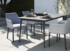 Interliving 7003 Diningstuhl Aluminium/Acryl Anthrazit/Grau -Garten Und Außenbereich interliving nomen diningstuhl aluminium polster 1447955 7