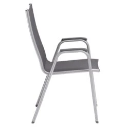 Kettler Cirrus Silver Line Stapelsessel Aluminium/Outdoorgewebe Silber/Anthrazit-Grau -Garten Und Außenbereich kettler cirrus silver line stapelsessel alu outdoorgewebe 1369338 3