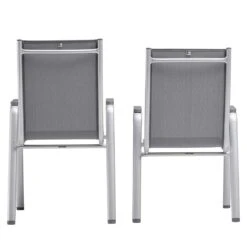 Kettler Cirrus Silver Line Stapelsessel Aluminium/Outdoorgewebe Silber/Anthrazit-Grau -Garten Und Außenbereich kettler cirrus silver line stapelsessel alu outdoorgewebe 1369338 6