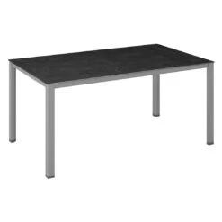 Kettler Cubic Gartentisch 140x70cm Aluminium/Dekton Silber/Fossil-Natur