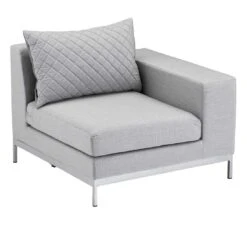 Kettler Ego Modular Ecklounge 7tlg. Sunbrella Silber/Hellgrau Meliert -Garten Und Außenbereich kettler ego modular loungeecke 7tlg aluminium sunbrella 2