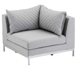 Kettler Ego Modular Ecklounge 7tlg. Sunbrella Silber/Hellgrau Meliert -Garten Und Außenbereich kettler ego modular loungeecke 7tlg aluminium sunbrella 5