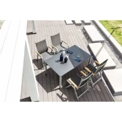 Kettler Granada Klappsessel Aluminium/Textilene Silber/Anthrazit -Garten Und Außenbereich kettler granada klappsessel aluminium textilene 2