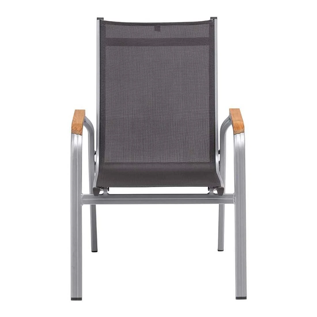 Kettler Granada Stapelsessel Aluminium/Outdoorgewebe Silber/Anthrazit 7 Kettler Granada Stapelsessel Aluminium/Outdoorgewebe Silber/Anthrazit – Bild 5