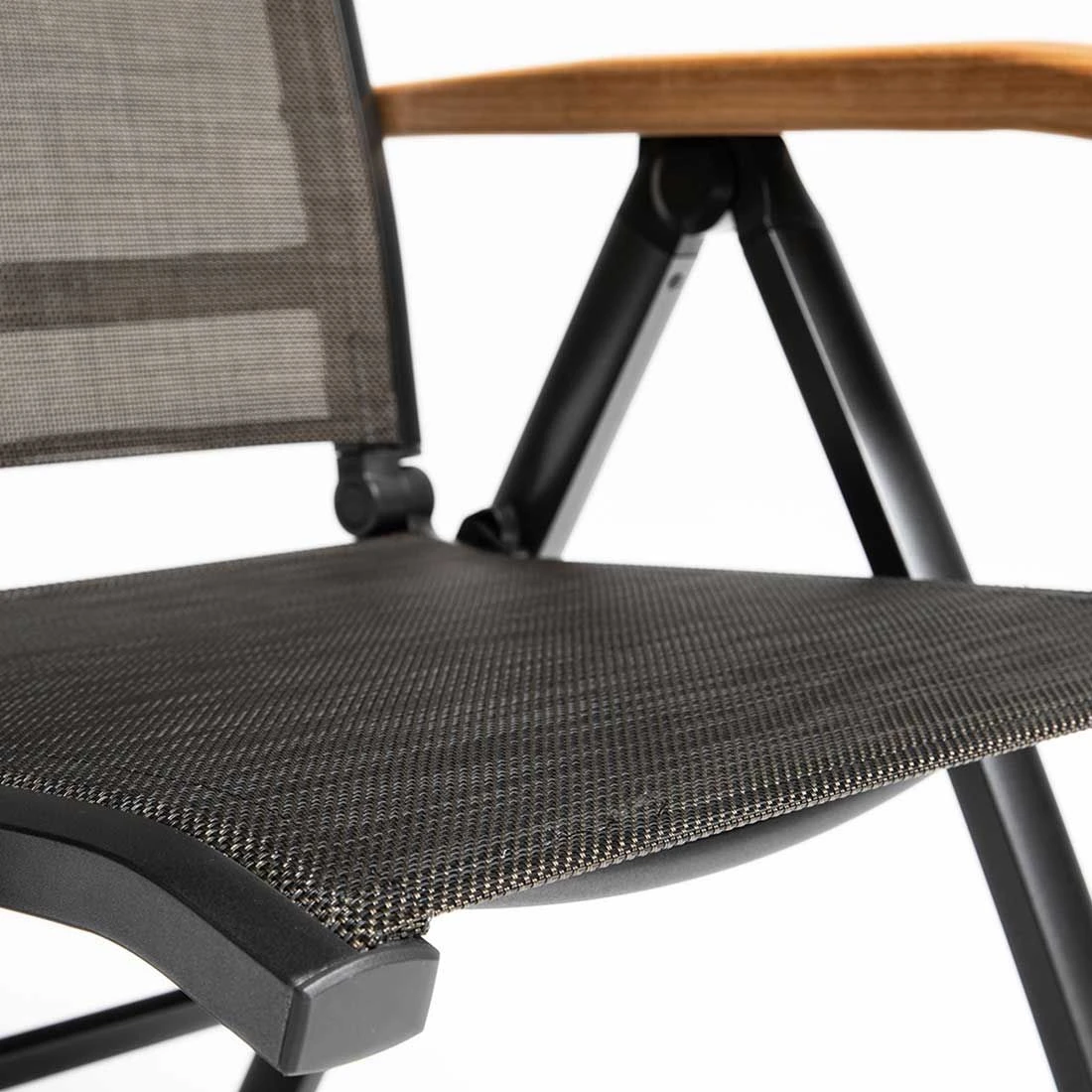 Kettler Memphis Klappsessel Aluminium/Textilene Mit Teak-Armlehnen Anthrazit/Bronze 13 Kettler Memphis Klappsessel Aluminium/Textilene Mit Teak-Armlehnen Anthrazit/Bronze – Bild 11