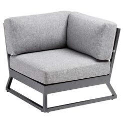 Kettler Ocean Skid Platform Ecklounge 6-tlg. Aluminium/Olefin Anthrazit -Garten Und Außenbereich kettler ocean skid loungeset 6 tlg mit loungetisch 1393527 6