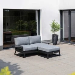 Kettler Ocean Skid Platform Loungehocker Aluminium/Olefin Anthrazit/Hellgrau Meliert -Garten Und Außenbereich kettler ocean skid platform loungehocker aluminium olefin 1368942 8