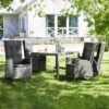 LC Garden Barcelona Gartenmöbel-Set 5-tlg. Tisch 180x90cm Grau Mix/Schwarz -Garten Und Außenbereich lc garden barcelona gartenmoebel set 5 tlg tisch 180x90cm 1495244 1