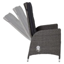 LC Garden Barcelona Gartenmöbel-Set 5-tlg. Tisch 180x90cm Grau Mix/Schwarz -Garten Und Außenbereich lc garden barcelona gartenmoebel set 5 tlg tisch 180x90cm 1495244 4