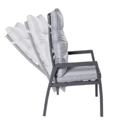 LC Garden Bondino II Gartensessel Aluminium/Polyester Anthrazit/Grau -Garten Und Außenbereich lc garden bondino ii verstellsessel aluminium polster anthrazit grau 1248129 4