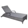 LC Garden Komido Gartenliege Aluminium/Geflecht Anthrazit/Omega Grau