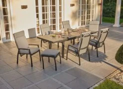 LC Garden Sondrino Gartenstuhl Aluminium/Polyester Schwarz Matt/Grau -Garten Und Außenbereich lc garden sondrino gartenstuhl aluminium polyester 1432962 3