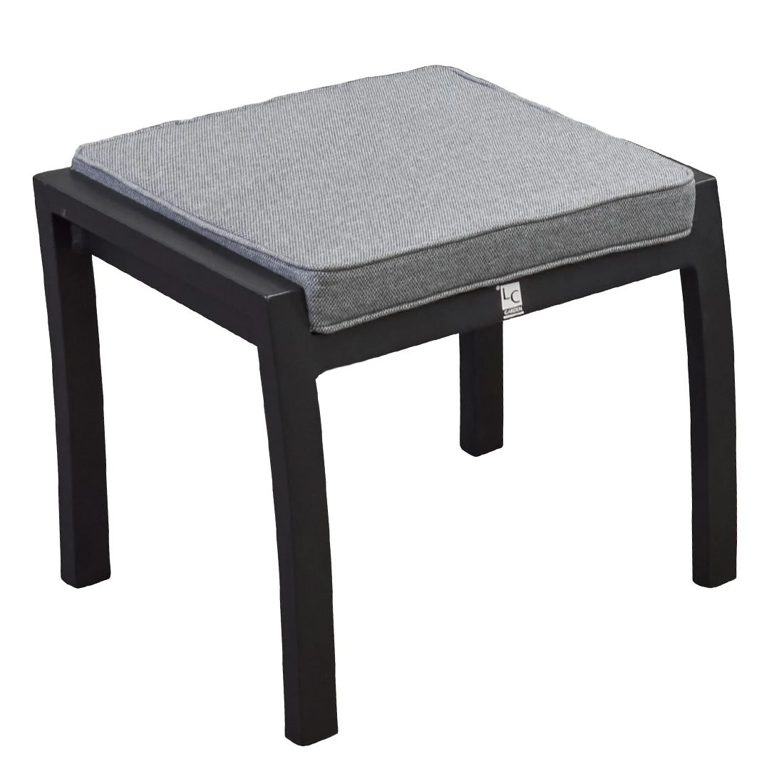 LC Garden Sondrino Gartenhocker Aluminium/Polyester Schwarz Matt/Grau 3 LC Garden Sondrino Gartenhocker Aluminium/Polyester Schwarz Matt/Grau