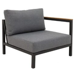 LC Garden Sondrino Ecklounge 5-tlg. Aluminium/Polyester Anthrazit/Off-White-Schwarz -Garten Und Außenbereich lc garden sondrino loungeecke 5 tlg aluminium polyester 1487687 4