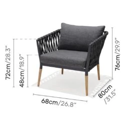 LifestyleGarden Ipanema Loungeset Teak/Olefin Natur/Dunkelgrau -Garten Und Außenbereich lifestylegarden ipanema loungeset teak olefin 1482066 8