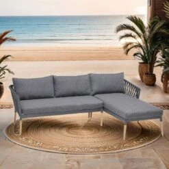 LifestyleGarden Ipanema Ecklounge 2-teilig Teak/Rope/Olefin Teak/Dunkelgrau 14 LifestyleGarden Ipanema Ecklounge 2-teilig Teak/Rope/Olefin Teak/Dunkelgrau -Garten Und Außenbereich lifestylegarden ipanema loungeset teak rope olefin dunkelgrau 1096109 1