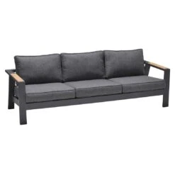 LifestyleGarden Palau Loungeset 3-tlg. Aluminium/Olefin Dunkelgrau -Garten Und Außenbereich lifestylegarden palau loungegruppe 3 tlg aluminium olefin 1413943 4