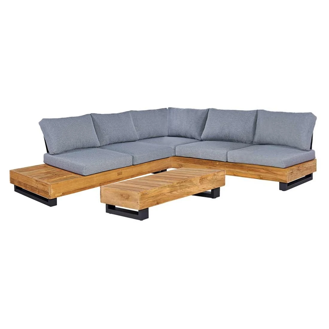 OUTLIV. Madrid Ecklounge 3-tlg. Teak Recycelt/Olefin Teak Recycelt/Grau 4 OUTLIV. Madrid Ecklounge 3-tlg. Teak Recycelt/Olefin Teak Recycelt/Grau – Bild 2
