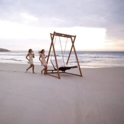 MBM Heaven Swing Gestell Aluminium Bamboo -Garten Und Außenbereich mbm heaven swing alu gestell bamboo zu doppel singleliege 2